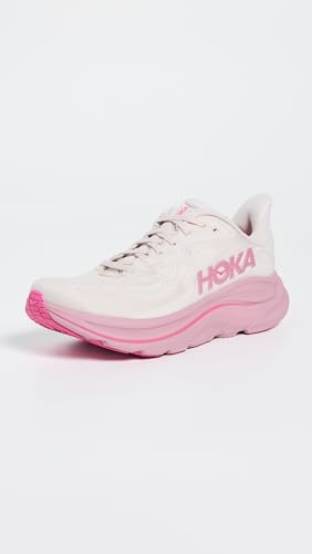 Hoka Women's Clifton 10 Sneaker, Rose Cream/Dried Rose, 8 - Image 2
