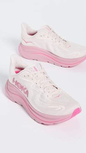Hoka Women's Clifton 10 Sneaker, Rose Cream/Dried Rose, 8 - Image 4
