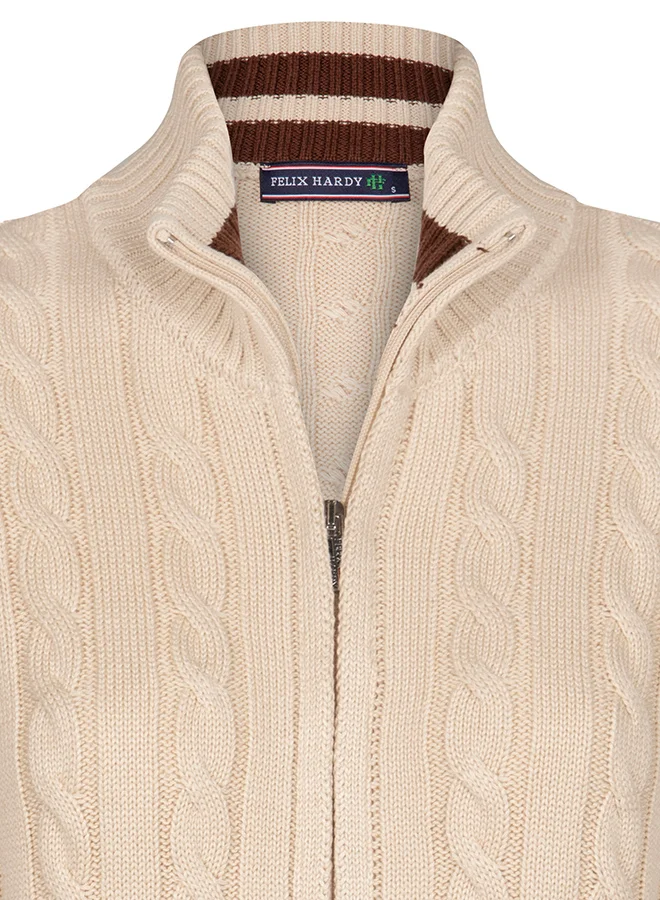 FELIX HARDY Cable Knit Cardigan