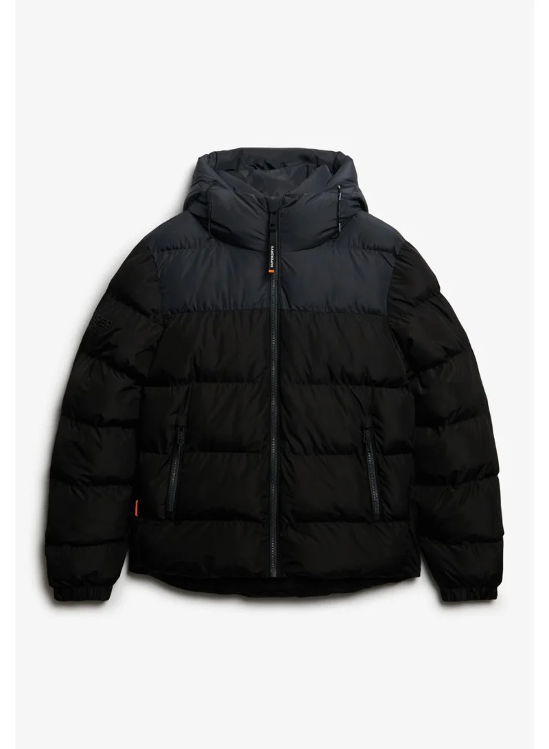Colourblock Hooded Puffer Jacket