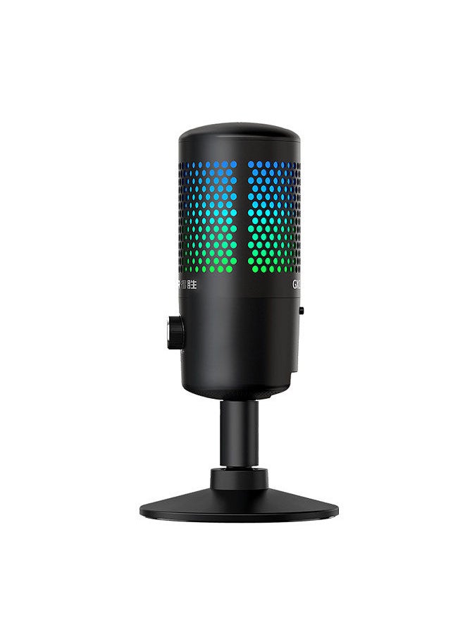 TAKSTAR - Gx1 Usb Digital Microphone With Rgb Light Plug And Play Shock-Absorbing Desktop Wired Cardioid Condenser Microphone With Mute, Monitor & Noise Reduction For Online Teaching Chat Game Live Stream - Image 1