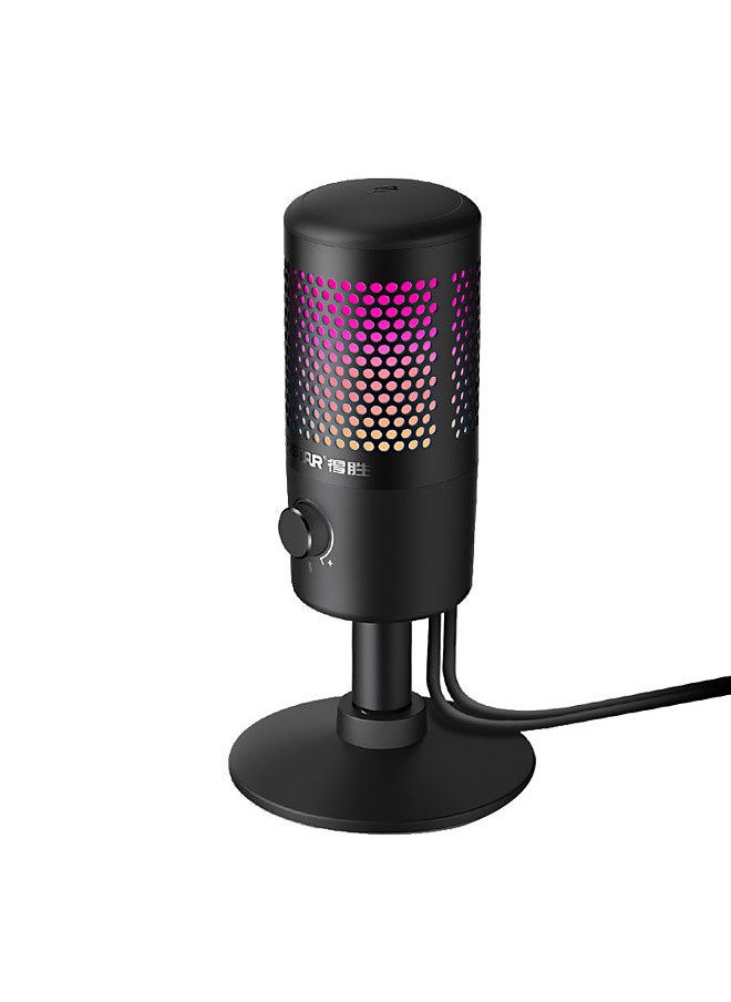 TAKSTAR - Gx1 Usb Digital Microphone With Rgb Light Plug And Play Shock-Absorbing Desktop Wired Cardioid Condenser Microphone With Mute, Monitor & Noise Reduction For Online Teaching Chat Game Live Stream - Image 1