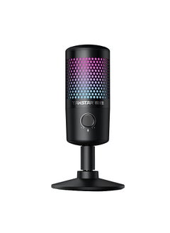 Gx1 Usb Digital Microphone With Rgb Light Plug And Play Shock-Absorbing Desktop Wired Cardioid Condenser Microphone With Mute, Monitor & Noise Reduction For Online Teaching Chat Game Live Stream