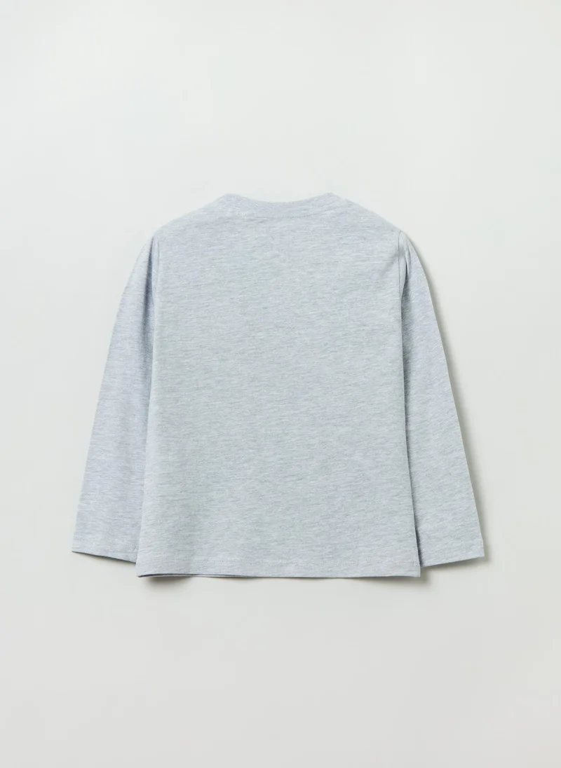 او في اس Long-sleeved T-shirt with print