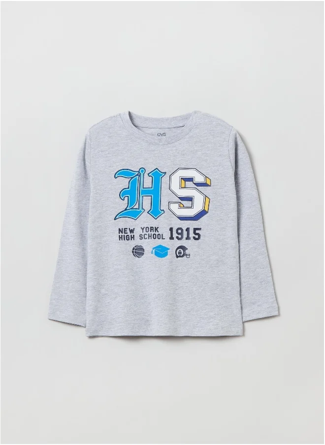 او في اس Long-sleeved T-shirt with print