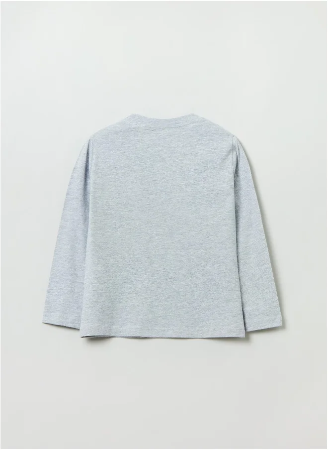 او في اس Long-sleeved T-shirt with print
