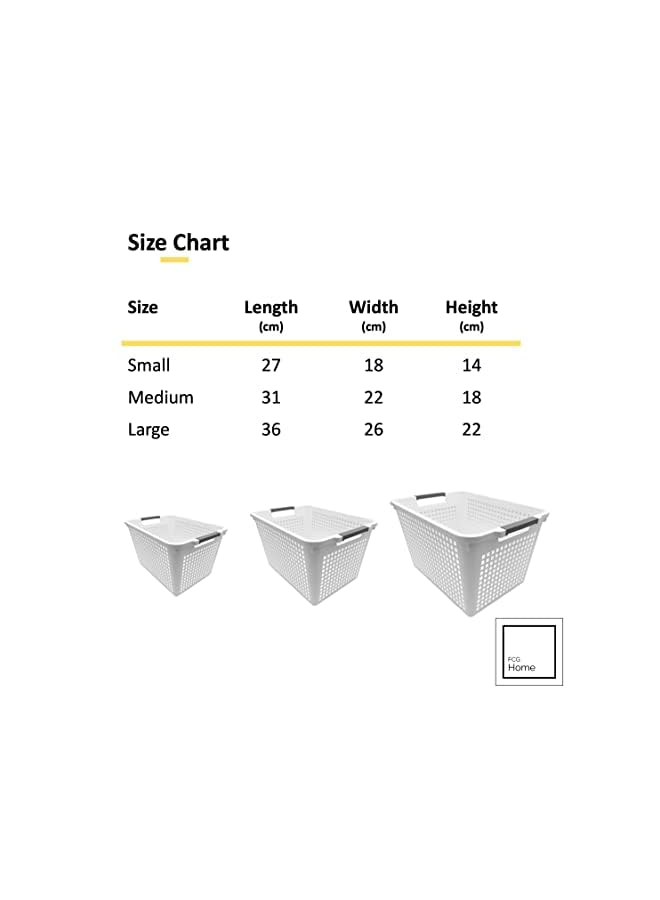 راكسوم الصفحة الرئيسية - عبوتين - سلة بيضاء لتخزين خزانة الملابس (متوسطة، بيضاء) - Image 5