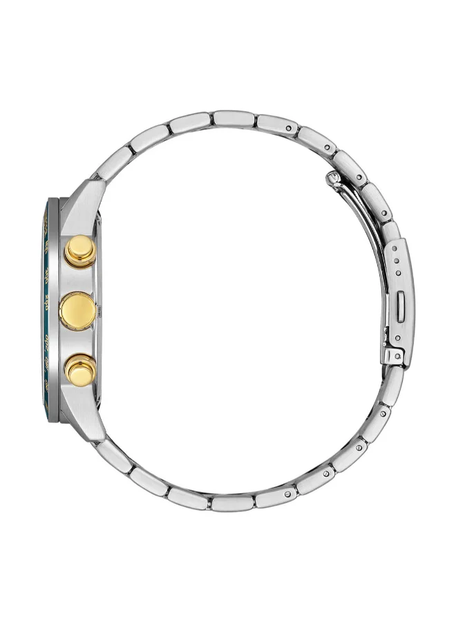 CITIZEN Men's Stainless Steel with Two-Tone Gold Plating Strap QUARTZ MEN Watch AN3689-55X - 44 mm