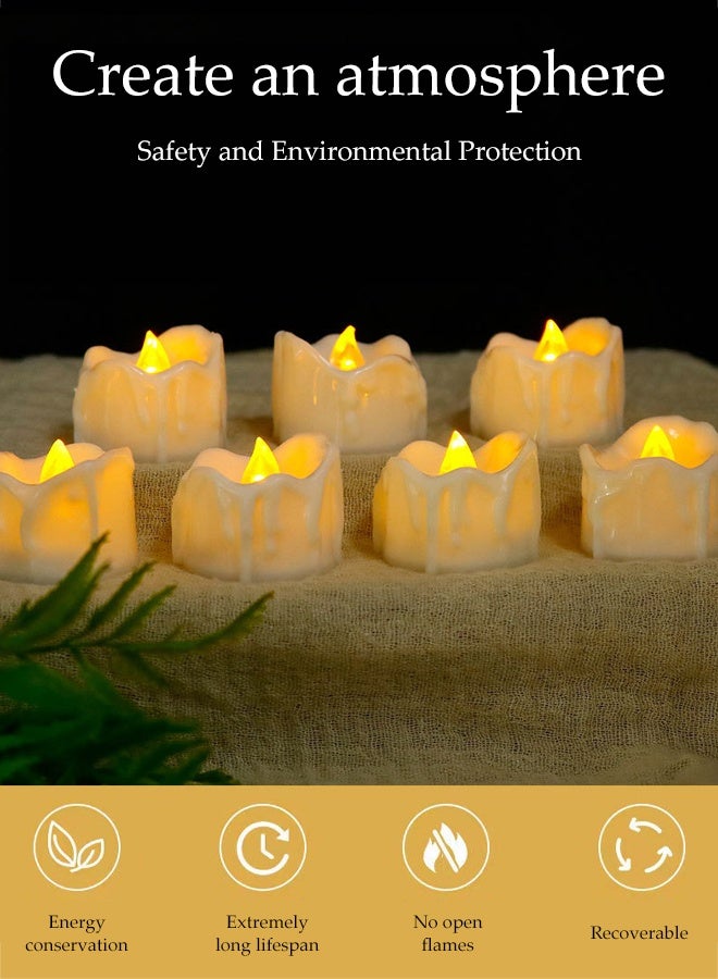 DUNISO 12 Pack LED Candles Light Flameless Candle Lights Battery Operated Bright Simulated Candle Lights Moving Electric LED Fake Candle Light Set for Festival Celebration, Home Decor, Wedding, Table Decor， Party  - Image 3