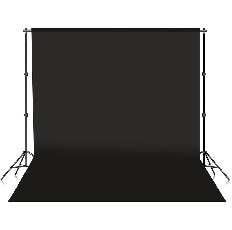 Boltove® 8x20 Ft. Black Screen Backdrop Background Curtain for Photography, Photoshoot, Product Photography, Live Streaming, Zoom Meetings, VFX Editing, YouTube Video, FB Short Video, Instagram Reels - Image 1