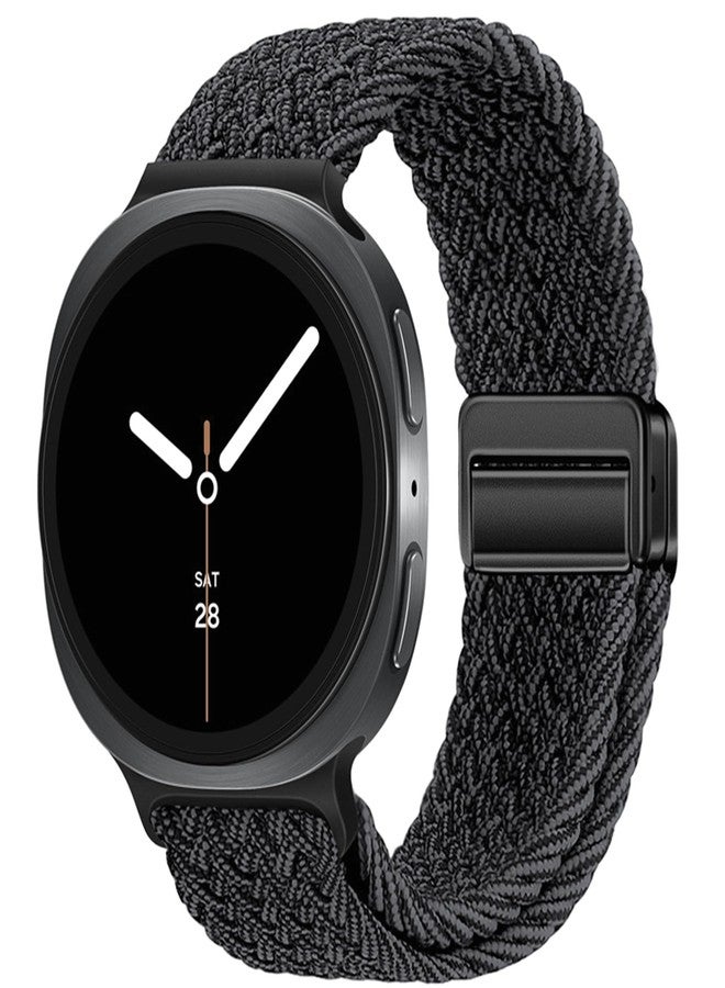 BandRain Stretchy Braided Bands Compatible with Samsung Galaxy Watch 8 Band 40mm 44mm/Galaxy Watch 8 Classic 46mm, Elastic Nylon Wristband Sport Strap for Galaxy Watch 8 2025 Women Men - Image 1