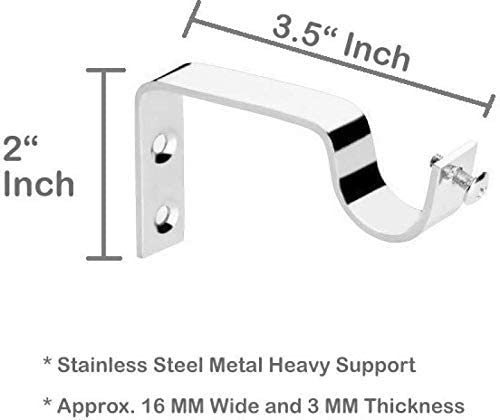 UNIQUELLA UNIQUELLA Pack of 4 Piece Curtain Brackets Chateau Drapery Sconce Wooden Corbel Bracket Drapery Scarf Swags Wall Dcor Mahogany 2 Pcs Bracket 2 Piece Steel Support - Image 5