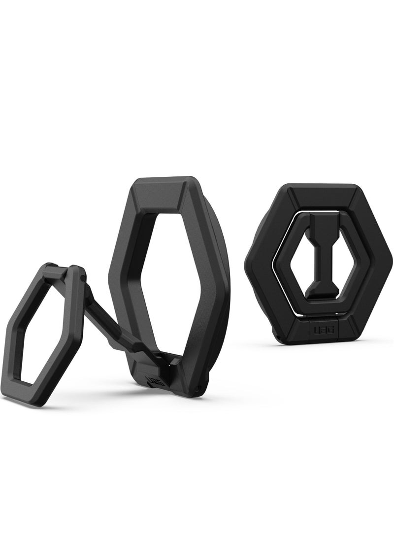 Urban Armor Gear UAG MagSafe Ring Grip Stand Magnetic Phone Holder Grip with 360 Degree Rotation Adjustable Kickstand for iPhone 15 / 14/13/12 series and MagSafe Compatible Case - Black  - Image 1