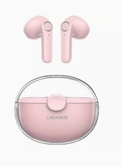 Usams Bluetooth Earbuds, True Wireless, Charging Case, HiFi Quality Sound, Water Resistant TWS Earbuds Pink  - Image 1
