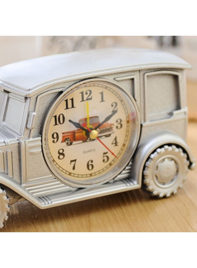 NIBEMINENT Antique Car Design Alarm Clock Silver 23x13x6cm - Image 1