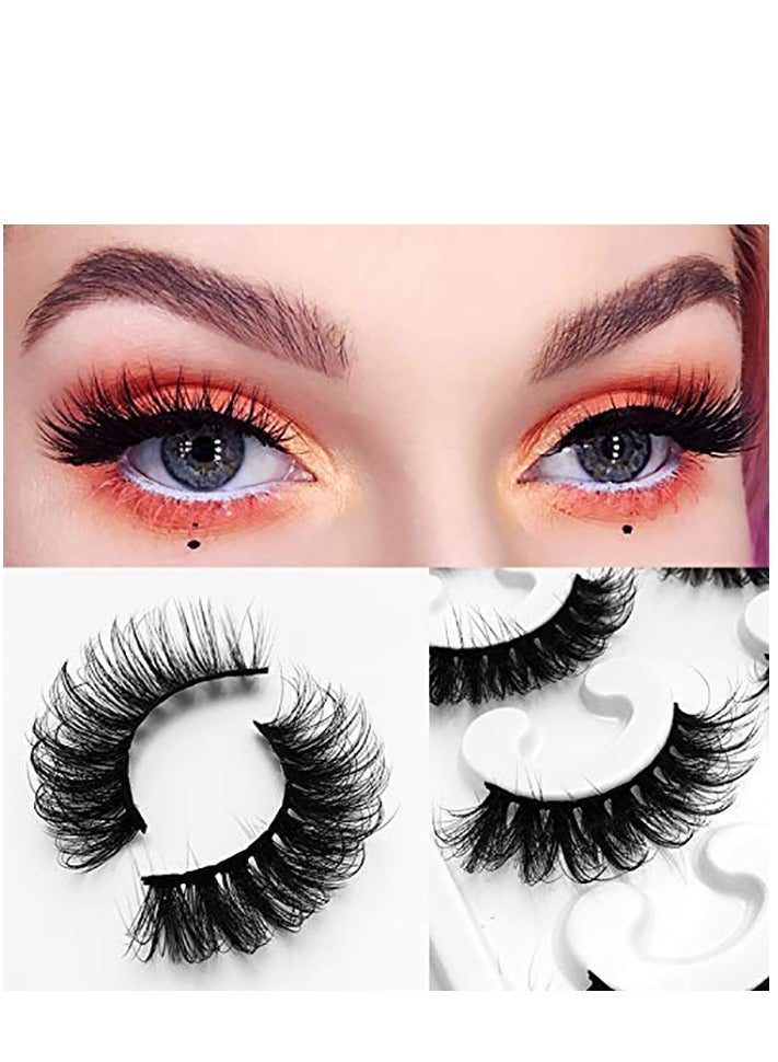SYOSI 10pair Mink Eyelashes 15mm Lashes Fluffy Messy 3D False Eyelashes Dramatic Long Natural Lashes Makeup Mink Lashes - Image 2