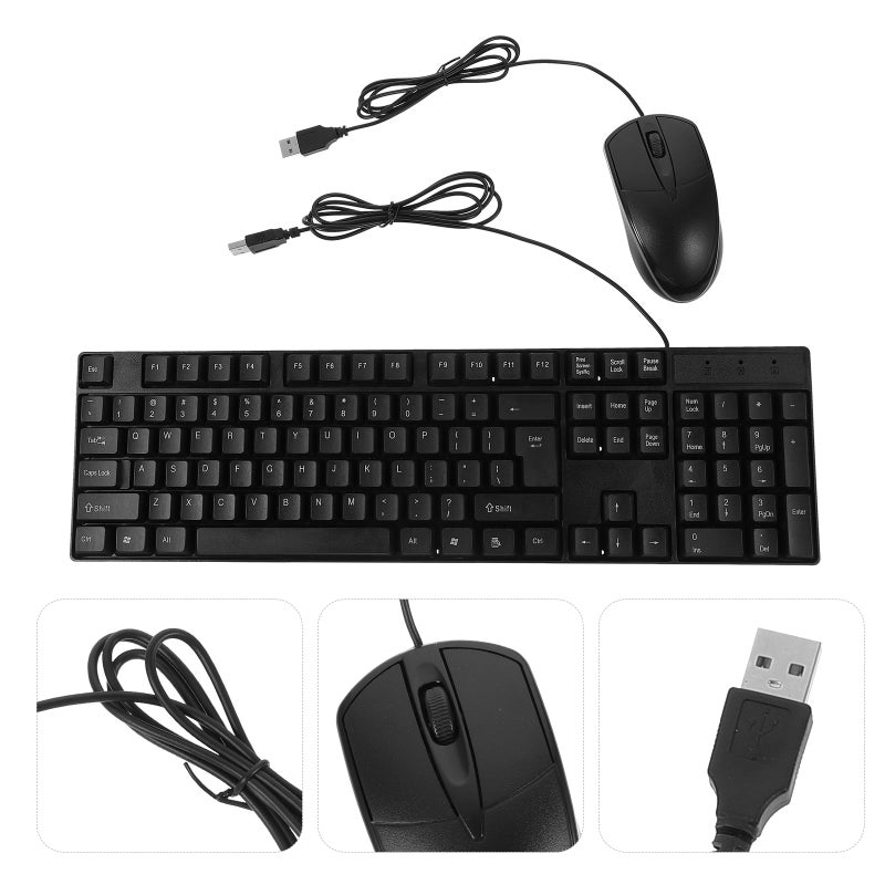 Computer Mouse and Keyboard, Plug and Play Wired USB, Ideal for Typing Gaming Work - Image 4