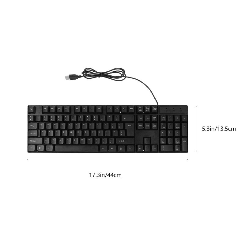Computer Mouse and Keyboard, Plug and Play Wired USB, Ideal for Typing Gaming Work - Image 2