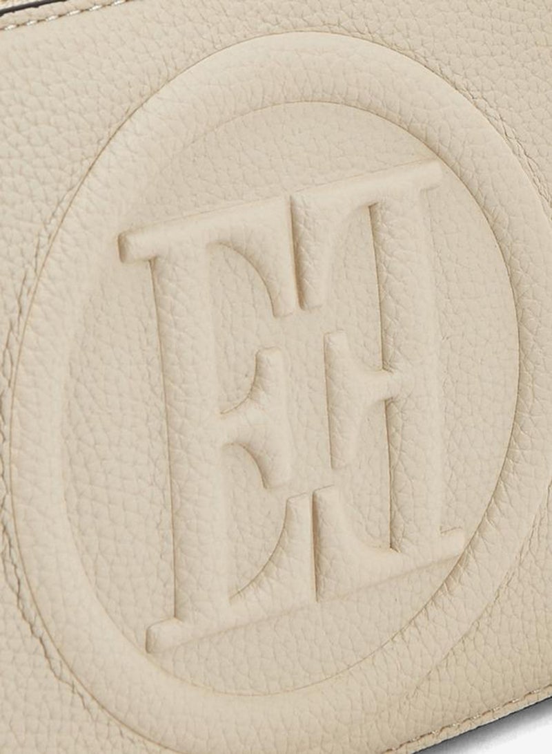 ELLE Monogram Embossed Crossbody Bag With Chain Strap - Image 4