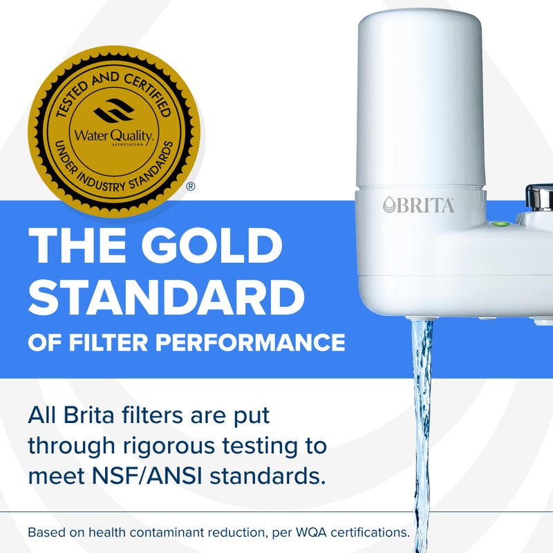 Brita Faucet Mount Water Filter System, White, No-Wait Filtration, Easy Install, Multi-Use Tap Water Filter for Kitchens, Bathrooms & Small Spaces - Image 5
