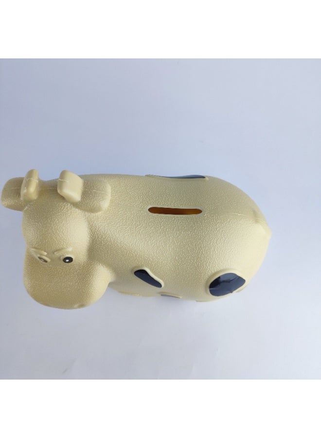 Strong Unbreakable Plastic Money Saving Bank – Cow Shape - Image 3