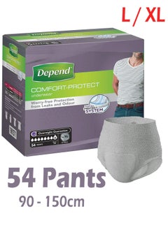 Depend 54-Piece Incontinence Men Adult Diaper Pants With Overnight Protection L/XL  - Image 1