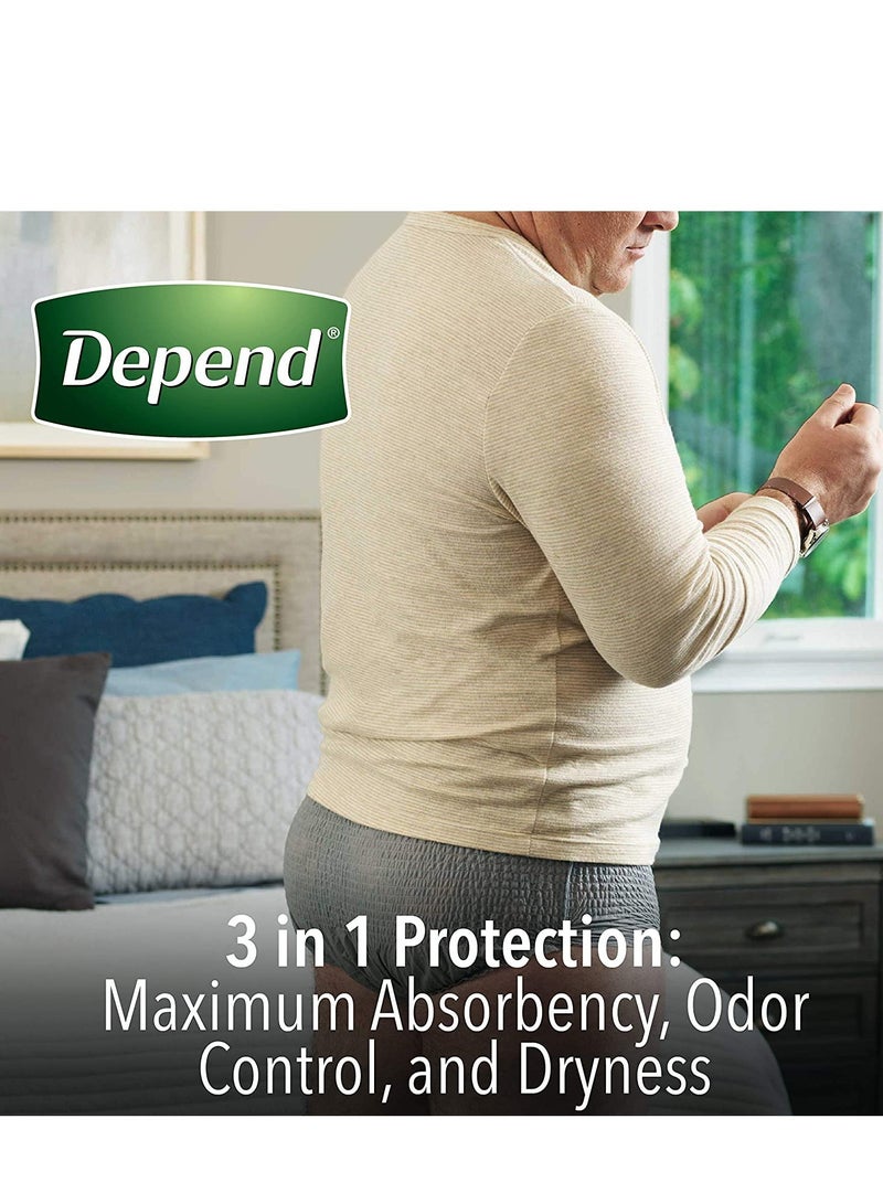 Depend 54-Piece Incontinence Men Adult Diaper Pants With Overnight Protection L/XL - Image 3