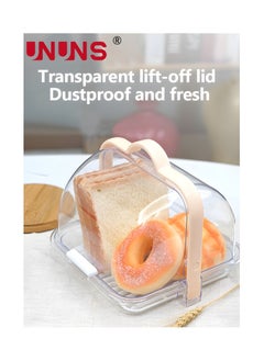 UNUNS Bread Basket,Portable Food Serving Basket With Acrylic Cover For Bread,Snacks,Vegetable,Food  - Image 3