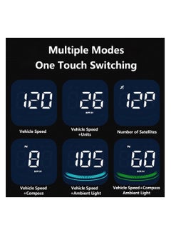 SHEZA STAR Car Head-Up Display Car Outdoor Off-Road GPS Speed Guide HD Digital GPS Speedometer HUD Head-Up Display GPS Universal Multifunction Speedometer Velocimeter  - Image 4