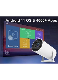 SYOSI Mini Projector 4K 1080P Support, Full HD 180° Rotation Portable Projector WiFi6 BT 5.0 Android 11, Smart Auto Keystone Horizontal Correction, Rotatable Outdoor Movie Projector Compatible with Phone  - Image 3