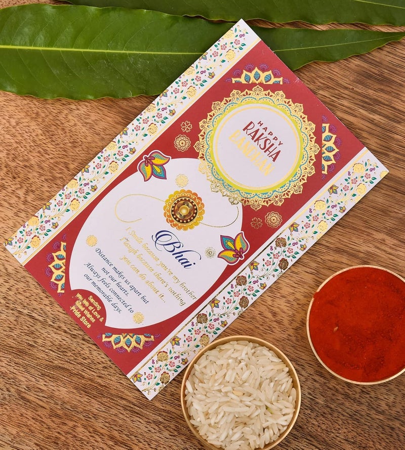 Pride Store Pride Store Rakhi Combo Rakhi Gift for Sister Best Behen Ever Sipper Bottle Best Sis in The World Wooden Showpiece Greeting card comes with Roli and Chawal Rakhi Gift  - Image 4