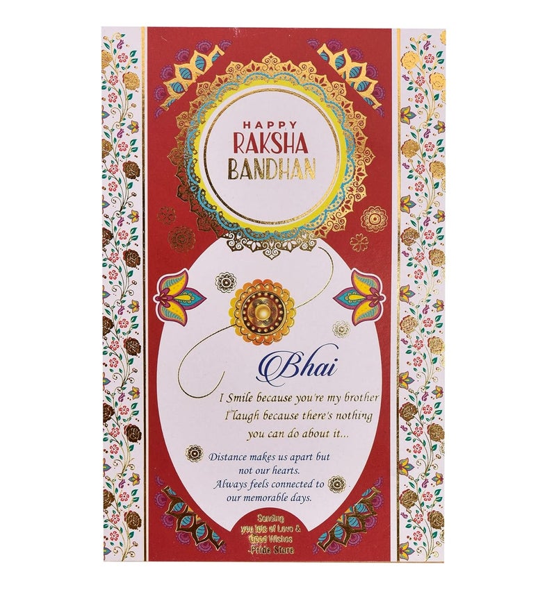 Pride Store Pride Store Rakhi Combo Rakhi Gift for Sister Best Behen Ever Sipper Bottle Best Sis in The World Wooden Showpiece Greeting card comes with Roli and Chawal Rakhi Gift  - Image 5