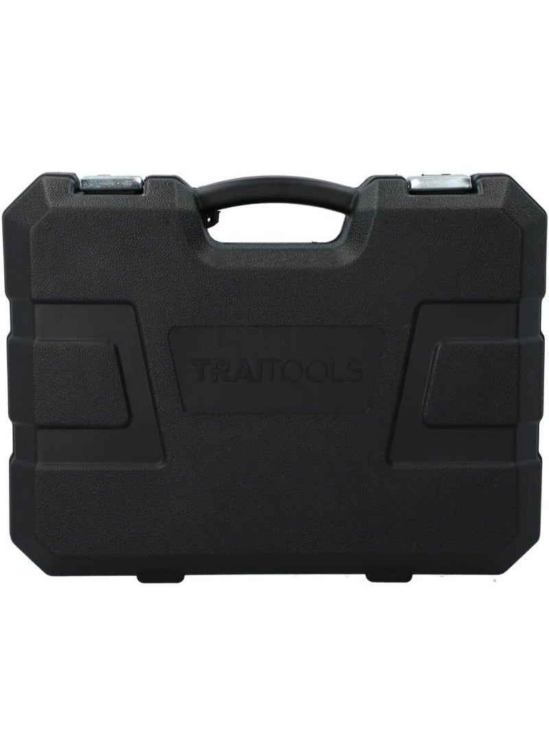 TRAITOOLS Traitools 650W Integrated Buttons Heavy Duty Keyless Chuck Hammer Drill with Storage Box  - Image 3