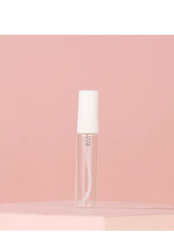 Sudaego 10-Piece Mini Atomizer Spray Refillable Fragrance Sample Glass Bottle Clear Refillable white-cap container for perfume  - Image 2