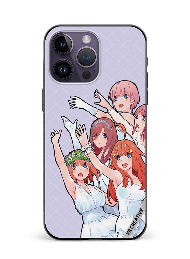 VR CREATIVE Protective Case Cover For Apple iPhone 16 Pro Max Go Toubun No Hanayom Design Multicolour