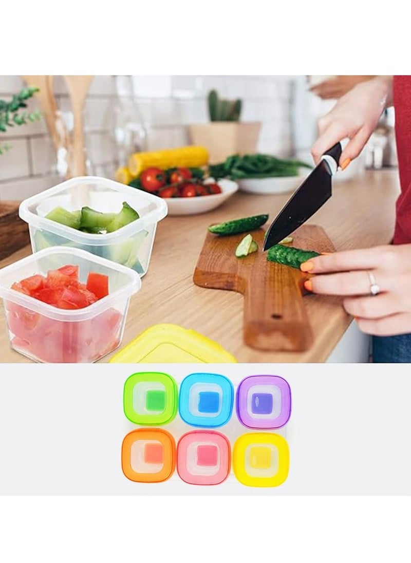 Baby Food Blocks Containers, 6 Pack Leakproof Baby Food Jars with Lids, Resuable BPA Free Baby Food Jars, Microwave, Freezer & Dishwasher Safe(60ml)