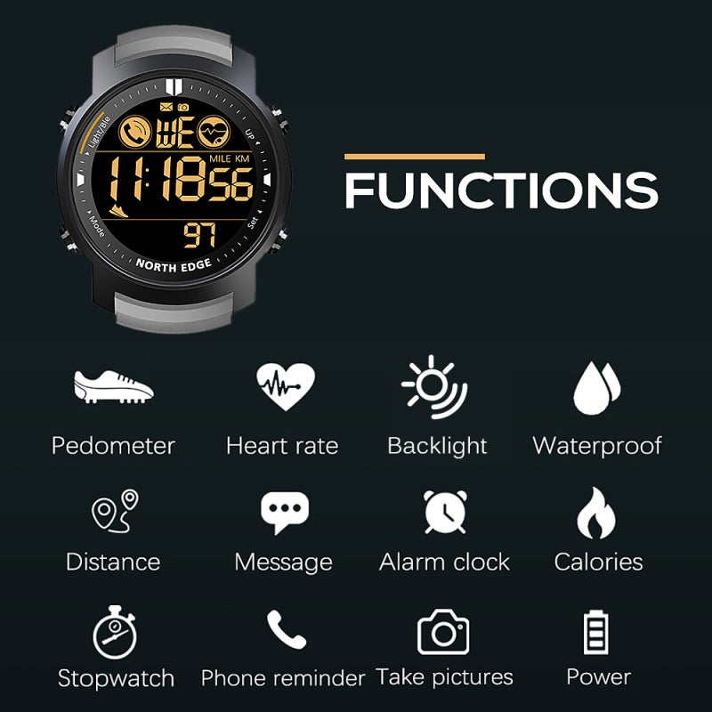 Smart Watch: 50M Waterproof Fitness Tracker With Backlight & Smart Sync - Multifunction Message Reminder For Daily Use, Swimming & Fitness Enthusiasts - Image 4
