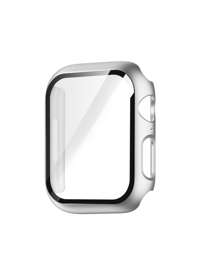 جراب حماية لساعة Apple Watch iwatch9 جراب حماية من الغلاف المقوى جراب مدمج لساعة Apple Watch 7/8 - اللون: فضي - الأبعاد الخارجية: 41 مم - Image 1