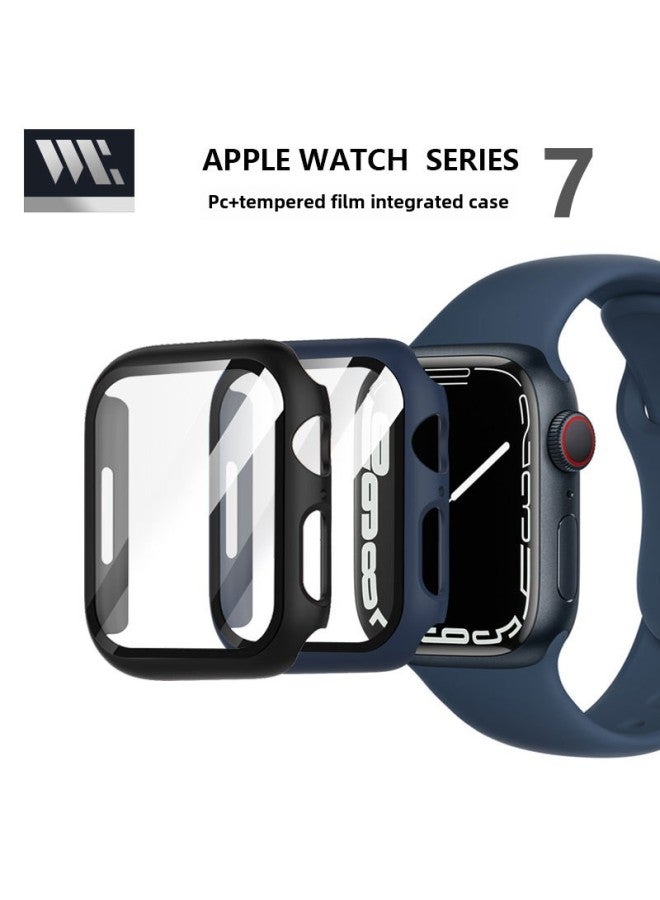 جراب حماية لساعة Apple Watch iwatch9 جراب حماية من الغلاف المقوى جراب مدمج لساعة Apple Watch 7/8 - اللون: فضي - الأبعاد الخارجية: 41 مم - Image 2