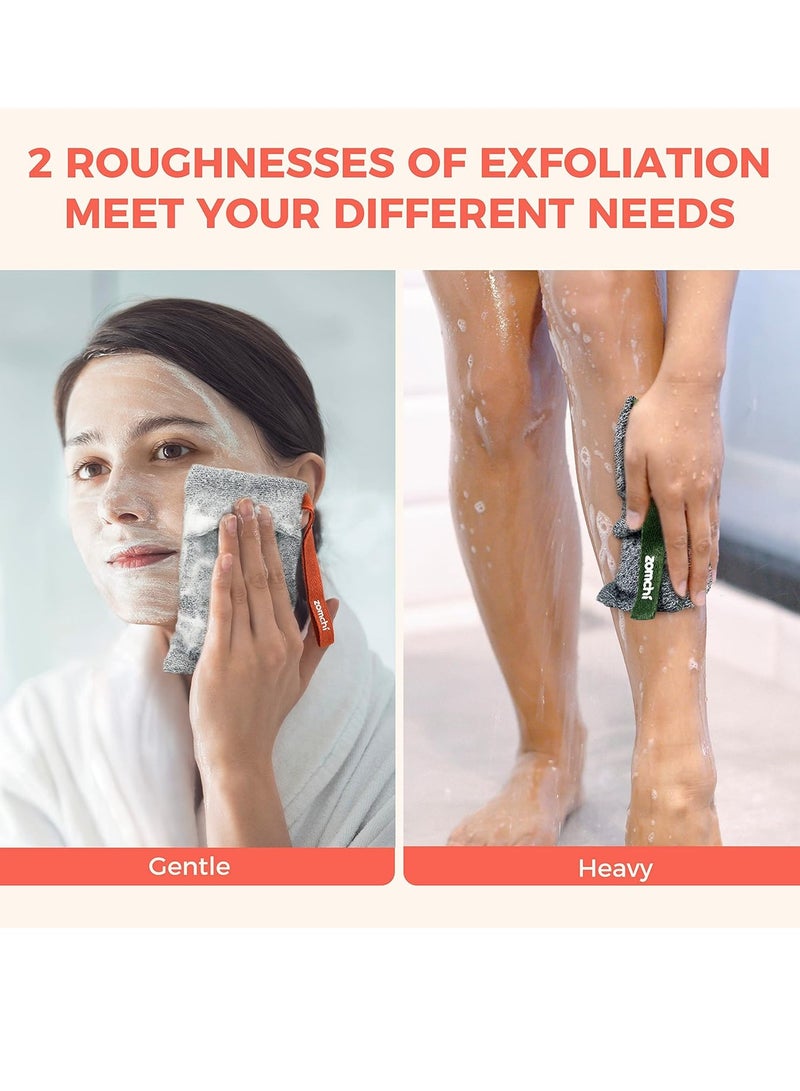 zomchi ZOMCHI 2 Pieces Different Roughness Soap Pouch and Soap Saver Pocket for Use in Shower, Body Scrubber Shower Sponge, Premium Exfoliating Soap Bag  - Image 2