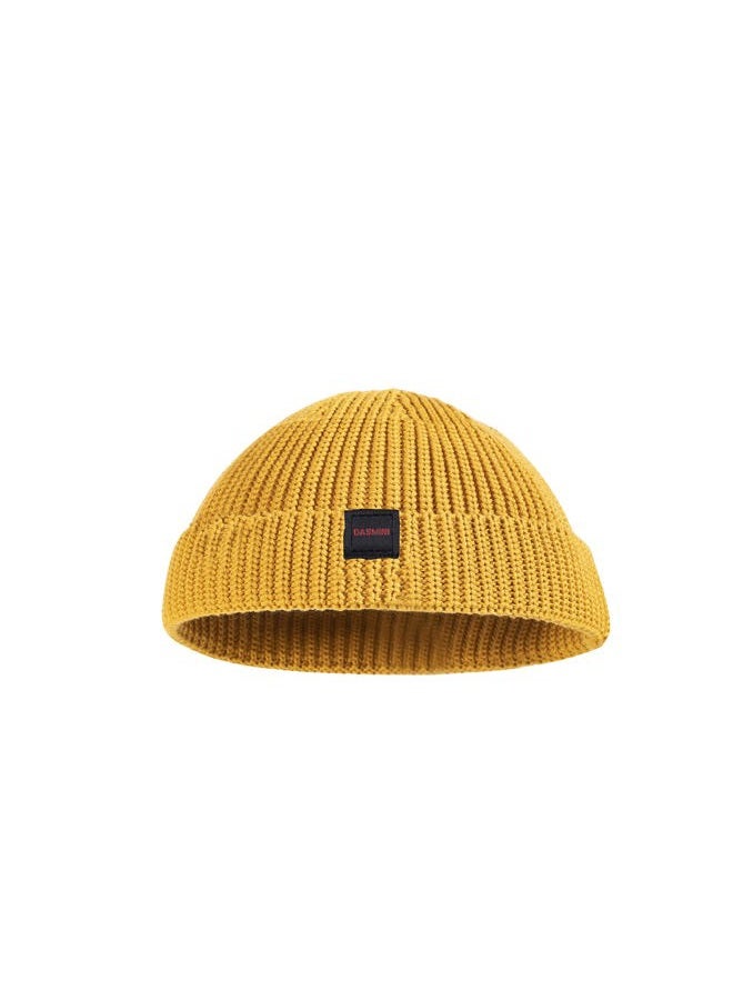 DASMINI Fisherman Beanie,Skull Cap Mens Cotton Beanie Winter hat Small Short Warm Gift (Mustard, Size M) - Image 4