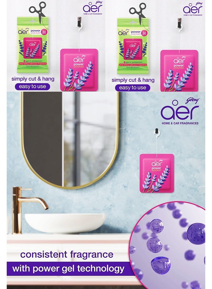 غودريج آير معطر جو جودريج إير باور بوكيت للحمام والمرحاض، يدوم حتى 30 يومًا، 10 غرام، عبوة من 9 قطع - Image 3