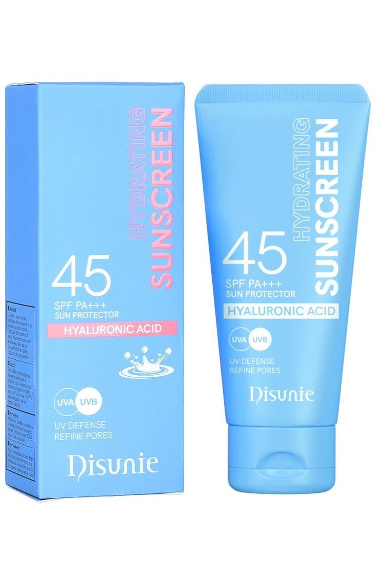 ديسوني واقي شمس مرطب بعامل حماية من الأشعة فوق البنفسجية 45 مع حمض الهيالورونيك والحلزون