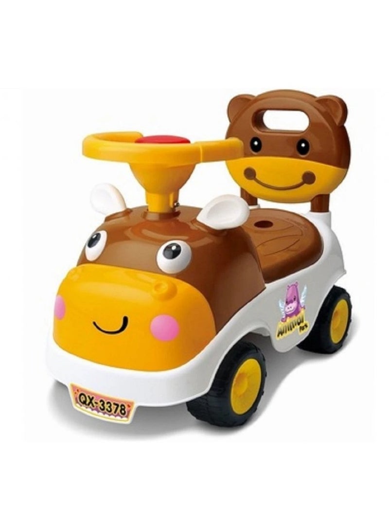 Toy Box Cow Cartoon Ride On Car With Backrest - Image 1