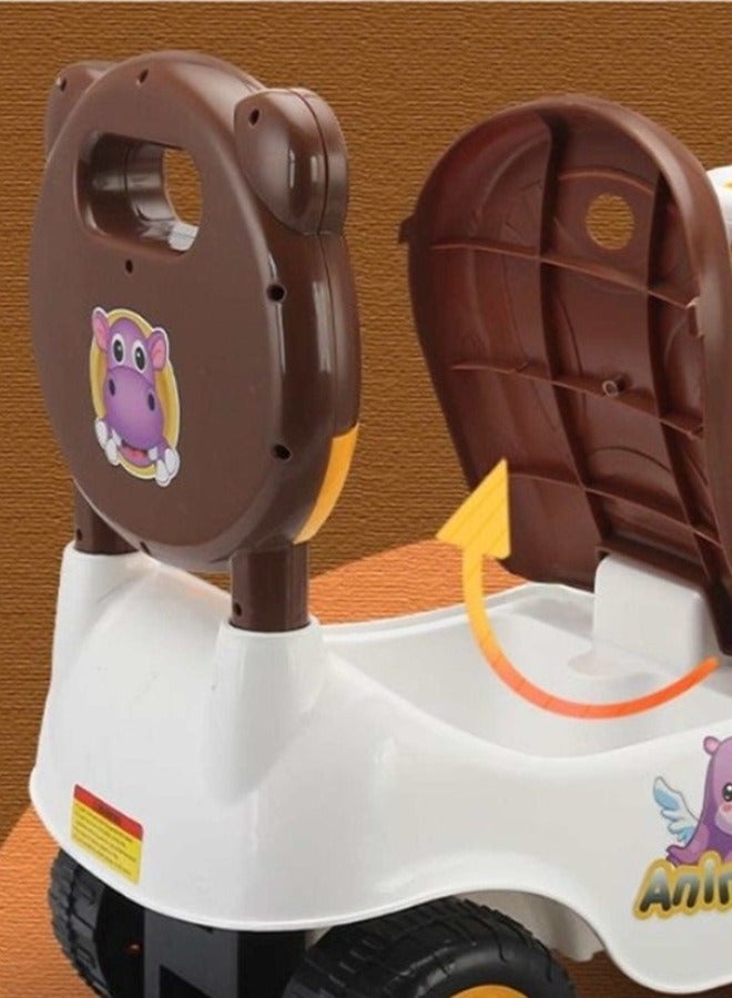 Toy Box Cow Cartoon Ride On Car With Backrest - Image 4