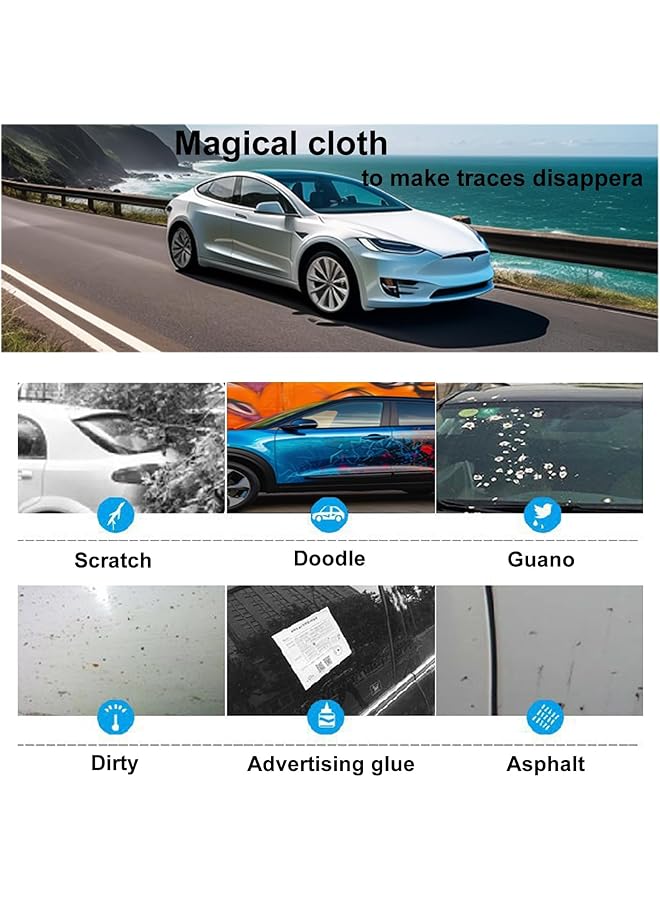 KASTWAVE Nano Sparkle Cloth For Car Scratches, 4 Pcs Nano Sparkle Cloth Car Scratch Remover, Shine Cloths For Car Scratches, For Car Scratches, With Scratch Repair And Polishing Function - Image 4