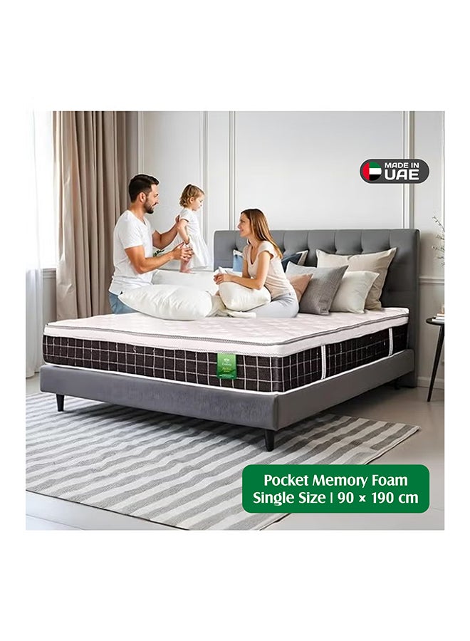 EASELIVING Hybrid Memory Foam Mattress - 30cm Single Bed Medium Firm Mattress | Pocket Spring Mattress with Cooling Comfort, Edge Support and Pressure Relief | 10-Year Warranty (90x190 cm) - Image 1
