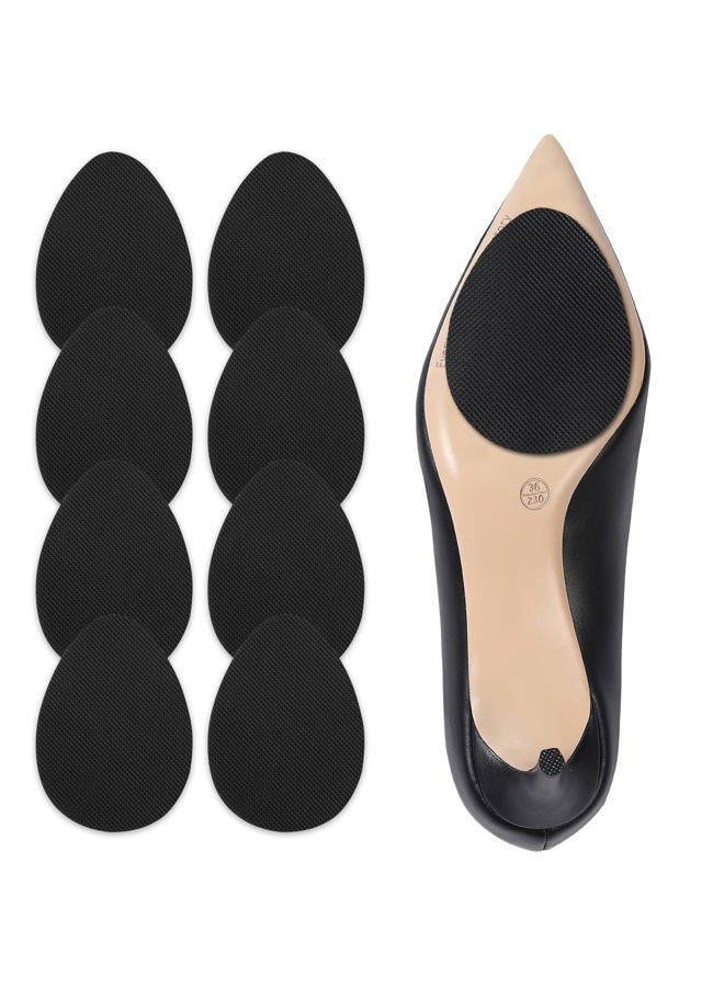 Ashoesert Non Slip Shoe Pads Shoe Grips on Bottom of Shoes Shoe Sole Protector Anti Slip Shoe Grips Non Slip Pads for Shoes,Shoe Slip Pads Shoe Gummies for Bottom of Heels (Black - 4 Pairs) - Image 1