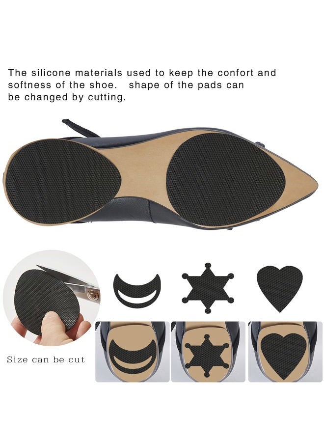 Ashoesert Non Slip Shoe Pads Shoe Grips on Bottom of Shoes Shoe Sole Protector Anti Slip Shoe Grips Non Slip Pads for Shoes,Shoe Slip Pads Shoe Gummies for Bottom of Heels (Black - 4 Pairs) - Image 2