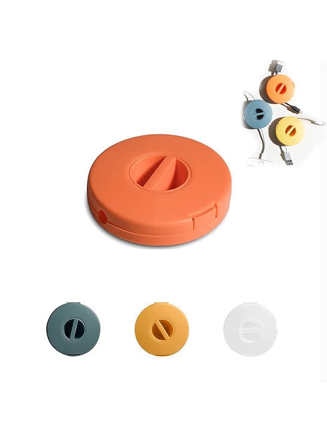SYOSI 4 Pieces Cord Retractors Cable Retractable Cable Management Usb Portable Cable Retractor Cell Phone Cable Holder For Usb Cable Headset Cord Mouse Wire Charger Cable Computer - Image 1